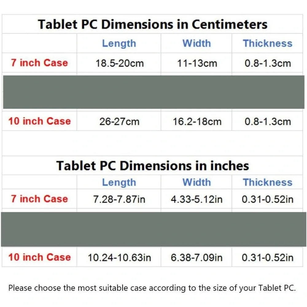 Leather 7-8” tablet case
